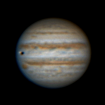 Jupiter, Io, Io's Shadow and Great Red Spot Animation
 32 x 90s @ 10fps with 30s intervals.
Link-words: Duncan Jupiter