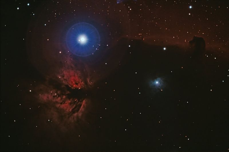 Flame and Horsehead Nebulae in Orion
Link-words: Duncan