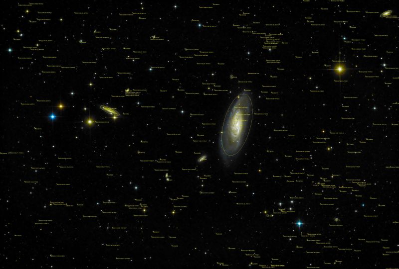 M106 Hyperleda Annotation showing all galaxies
240s x 75 = 4h, Gain 120 (Unity), Offset 4, Temp -5C

Link-words: Duncan