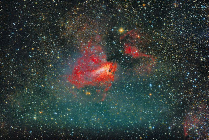 M17 Omega/Swan Nebula 2019-07-05 Manche, France
Replaced with a new version in the forum post, will delete this if no one wants a comparison.

M17_OmegaSwan14xE250s_G121_O4_Bin1x1_2019-07-05_ASI294__Color__T-15C_DT
Link-words: Duncan
