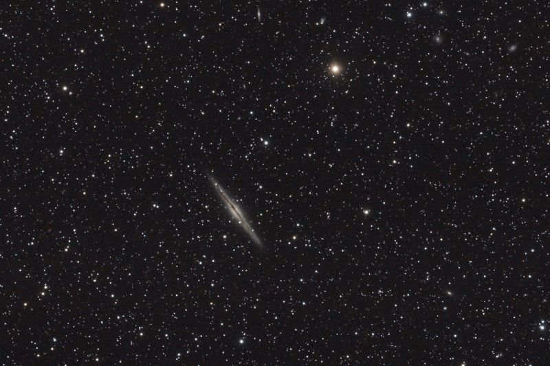 NGC891 and Abell 347
NGC891 with part of the Abel 347 Galaxy Cluster
