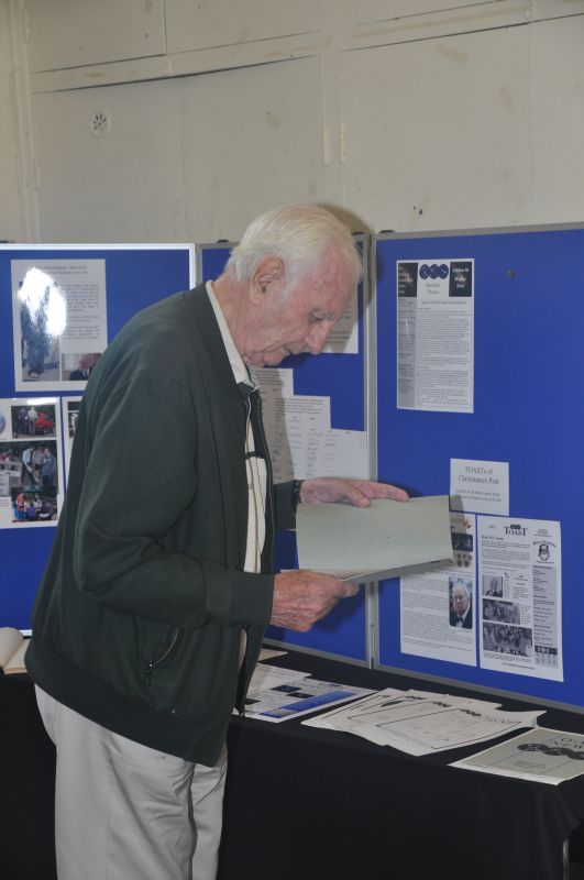 OAS 40th Anniversary Event 16-10-2021, Ken looking at the historical material
