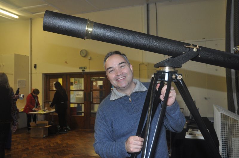 OAS 40th Anniversary Event 16-10-2021, Roberto with the restored Dolland telescope
Link-words: Celebration2021