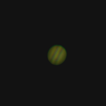 Jupiter
Around 60 second subs processed in Registax. 6" Newtonian on HEQ5 Pro tracking mount. Celestron NexImage CCD camera with 2X Barlow.
Link-words: Jupiter
