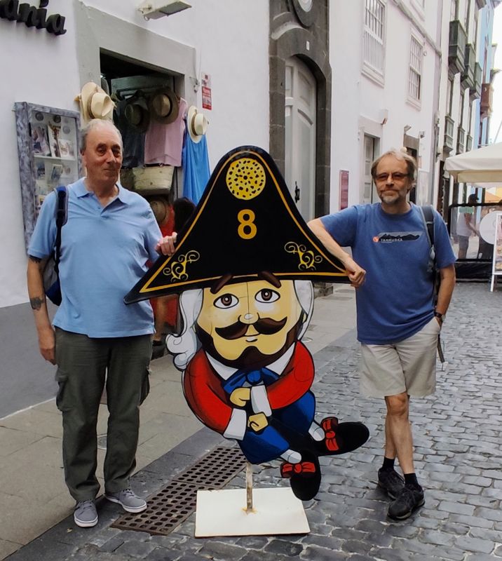 Dave Allen and Steve Fuller, with a local friend
Seen in the backstreets of Santa Cruz
Link-words: LaPalma2024