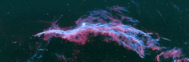 Witch's Broom Nebula
Image of the Witch's Broom Nebula which is located in the Western Veil Nebula supernova remnant AK NGC 6960.
Link-words: Nebula