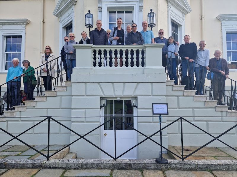 Group photo in front of Kings Observatory House
Group photo taken after our tours of the house and observatory
Link-words: Kings Observatory 2024