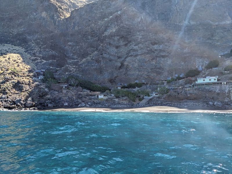 Whales and Dolphins trip
Cruising up the west coast of the island- going past some small houses at bottom of cliff- could be permanent dwellings or holiday rentals- lots of solar panels - anyway looks like a nice place for a swim !!
Link-words: LaPalma2024