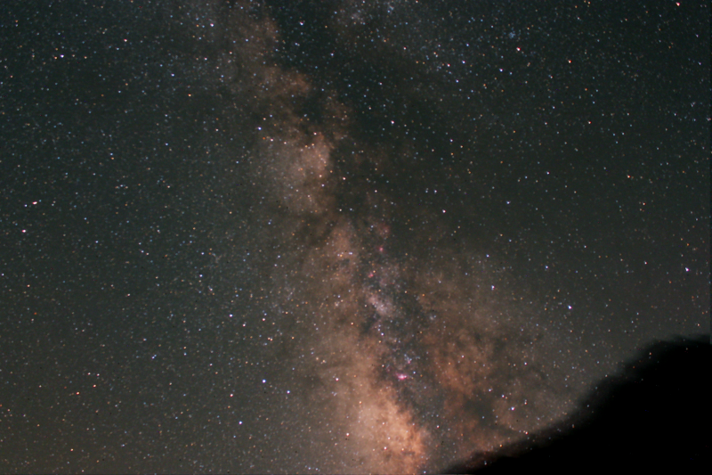 Milky Way
 Taken by Carole Pope on the Roques do los Muchachos using a modified Canon 1100D on an ioptron sky tracker.  3 Varying length exposures amounting to 11mins. 
Link-words: LaPalma2024